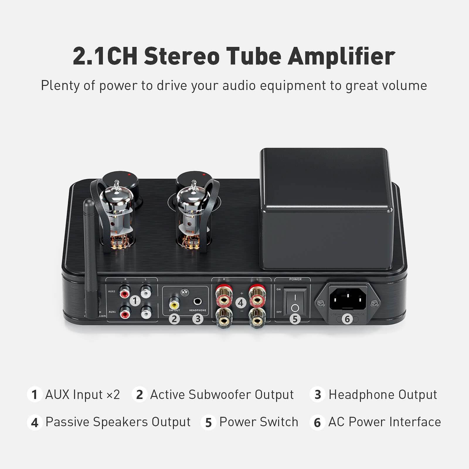 Fosi Audio T3 Bluetooth Hybrid Stereo Tube Amp - Image 6
