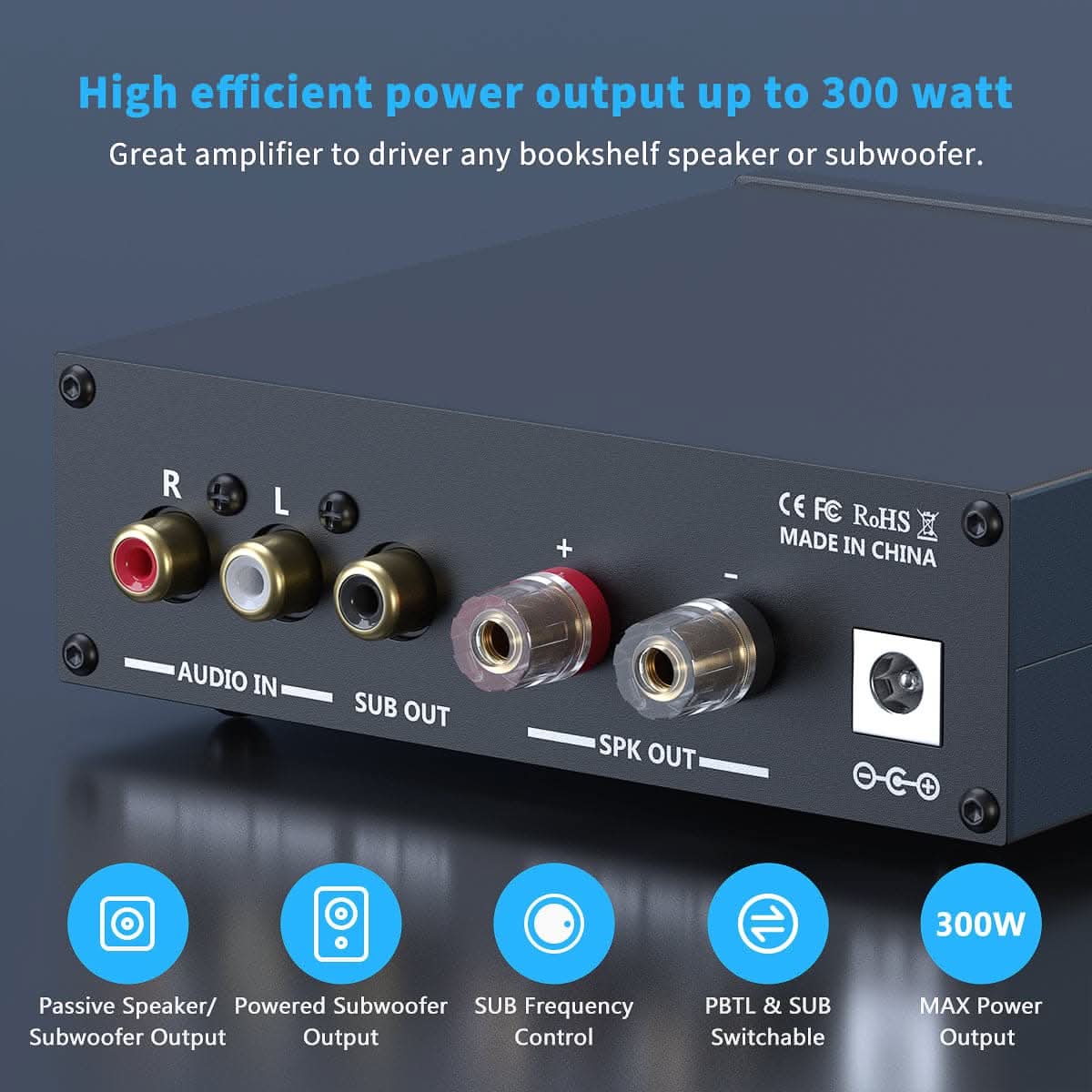 Fosi Audio M03 Subwoofer Mono Amplifier - Image 4