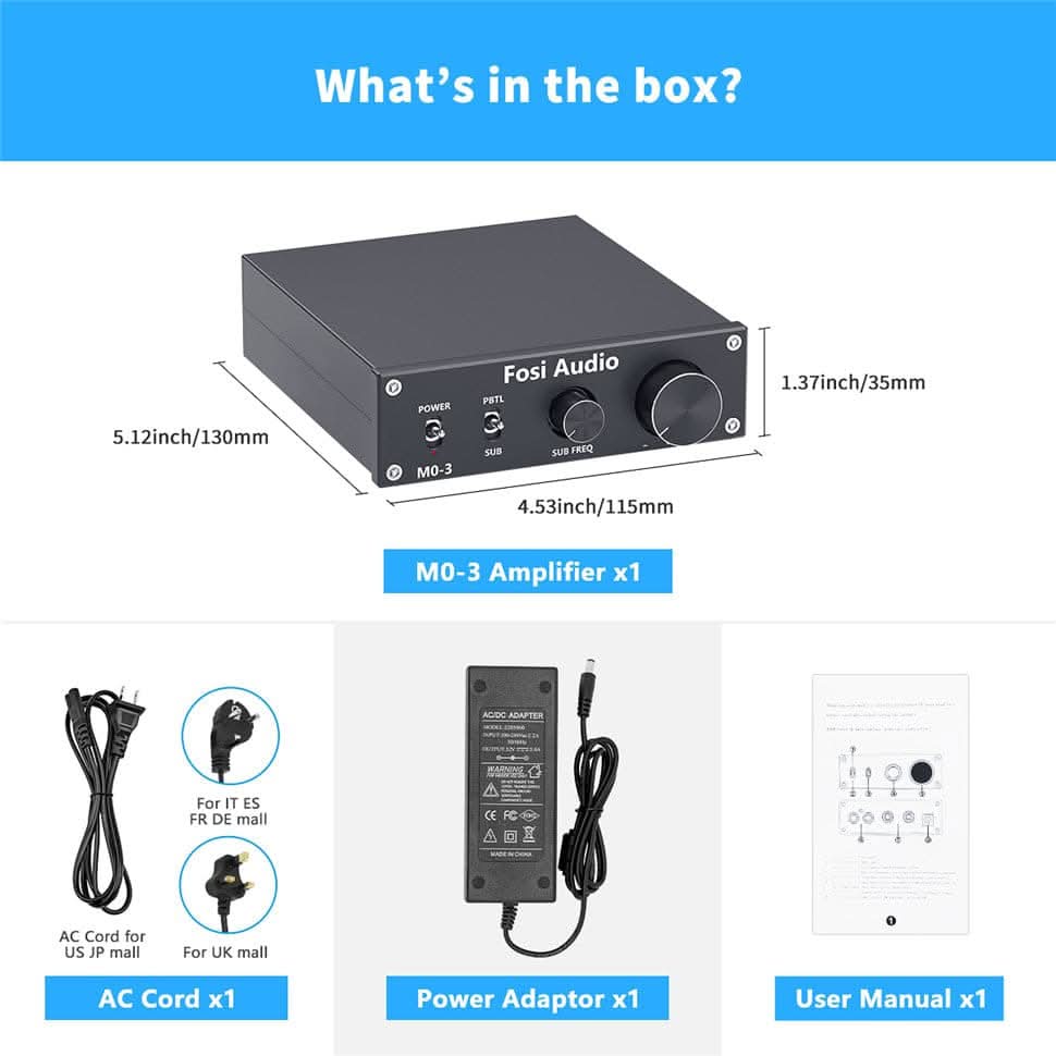Fosi Audio M03 Subwoofer Mono Amplifier - Image 8
